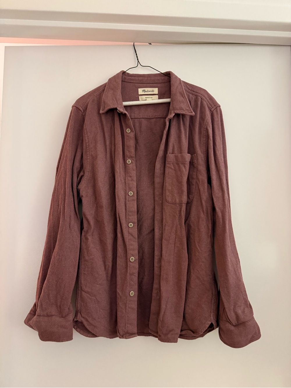 Madewell Men's Button-Down Shirt in Dusty Mauve
